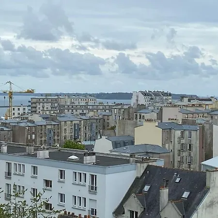 Appt 2 Ch Vue Mer A 5' De La Gare De Brest Exterior photo