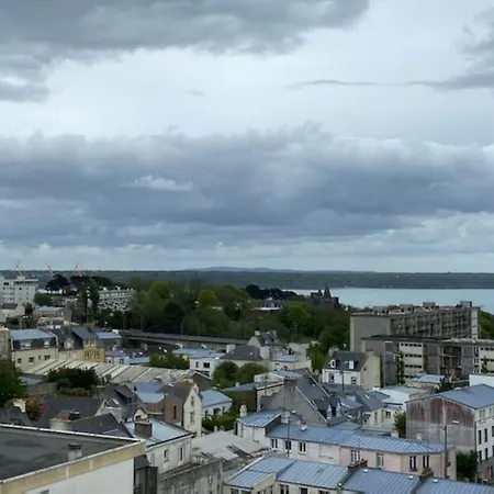 Appt 2 Ch Vue Mer A 5' De La Gare De Brest Exterior photo